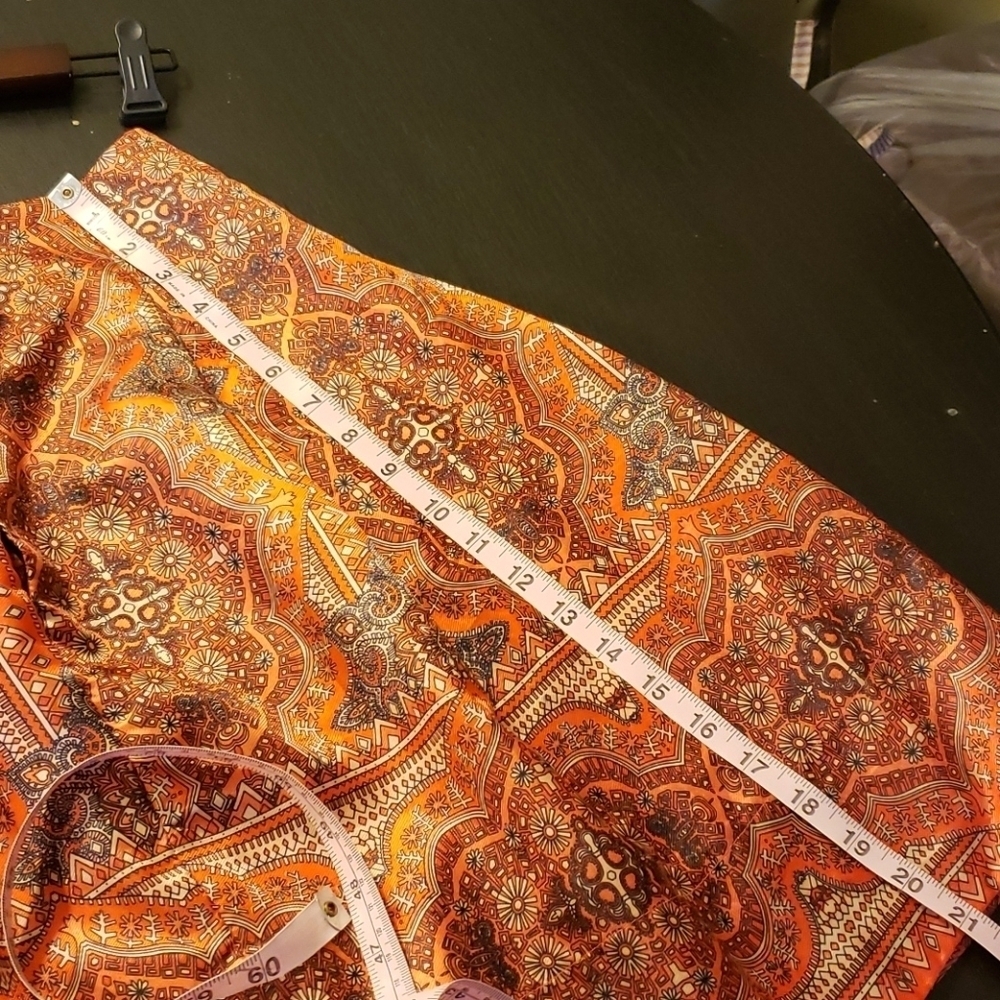 Love21 orange tapestry lined flare skirt - Picture 9 of 11